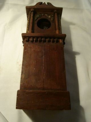 Vintage Wooden Grandfather Clock Pocket Watch Holder