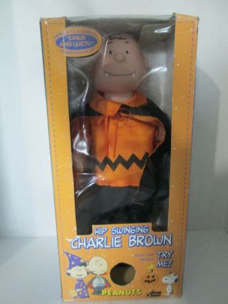 Vintage Gemmy Animated Charlie Brown Halloween Dracula Peanuts Song Vtg 1998