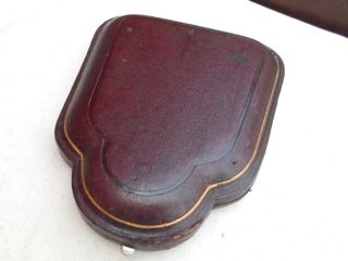 Antique Leather Kidney Shaped Jewelry Jewellery Box Large