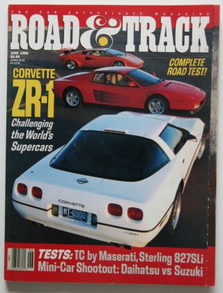 Road And Track June 1989 Corvette Zr1 Testarossa Countach Sterling St5006000918