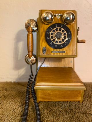 Crosley - Cr91w91g /910 Vintage Wall Telephone Wood Case.