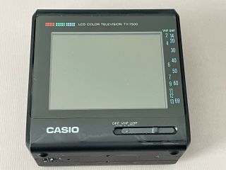 Vintage Casio Lcd Pocket Color Television Model Tv - 7500 Parts/repair