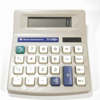Vintage Texas Instruments Ti - 1795 Plus Arithmetic Pocket Calculator Solar Power