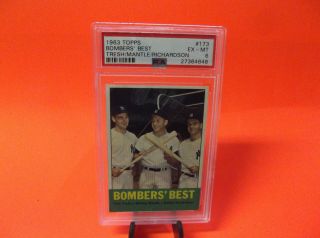 Psa 6 1963 Topps Baseball 173 Bombers 