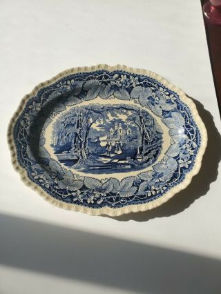 Vintage Masons Vista England China Stoneware Serving Platter Plate 14 "
