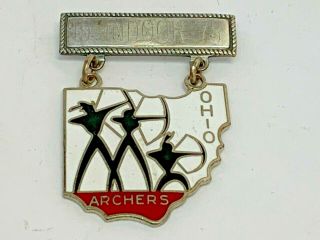 1978 Ohio Archers Pin Lapel " Indoor " Vintage - Rare