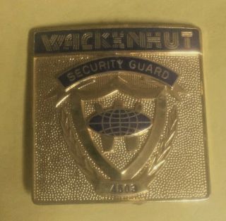 Vintage Numbered Wackenhut Security Guard Badge