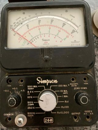 Simpson Model 260 Series Volt Ohm Amp Meter Vintage