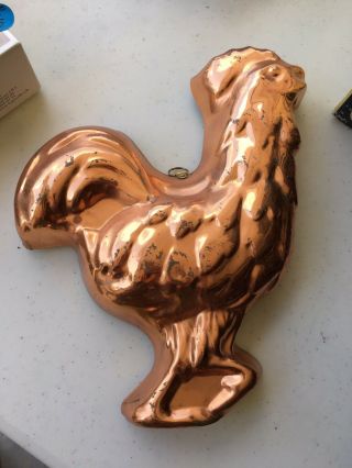 Vintage Copper Rooster Jello - Food Mold - Wall Hanging - Country Decoration Tagus