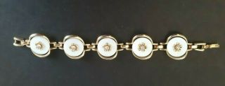 Vintage Jewelry Set of 3 Rhinestone Lucite Necklace Bracelet & Clip - on Earrings 3