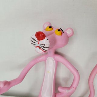 Vintage 80s Pink Panther Figure Bendable Poseable Toy Cartoon Collectible Jesco 2