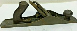 Antique Wood Plane Bailey Stanley No 5 Smooth Bottom 14 " Patent 1910,  Chipped