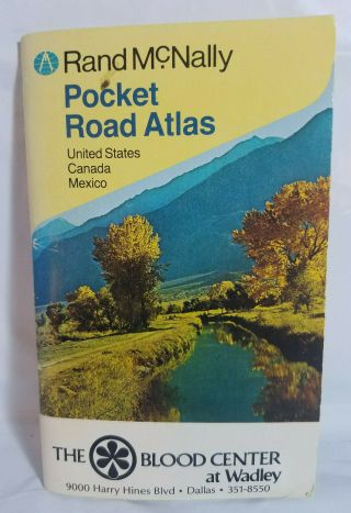 Vintage Rand Mcnally Pocket Road Atlas Of The United States - Canada - Mexico -