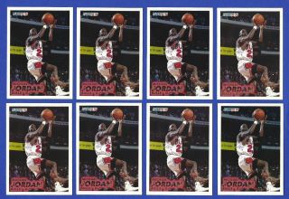 8x Michael Jordan,  Chicago Bulls 1993 - 94 Fleer Card 28