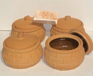 Country Cupboard By Rubel Terra Cotta French Onion Soup Bowls Vintage Set Of 4