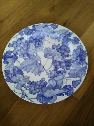 Vintage La Primula S.  R.  L.  Grapevine Chop Plate Platter 11 1/2 " Quadrifoglio