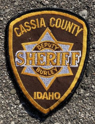 Vintage Cassia County Idaho Deputy Sheriff Police Patch Flash Usa 5”x3.  75”