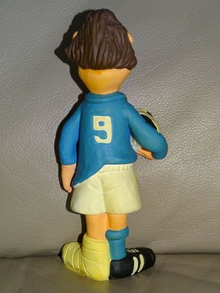 Vintage 1970s Italian Injured Soccer Player Ceramic Hand Painted Signed Figurine 2