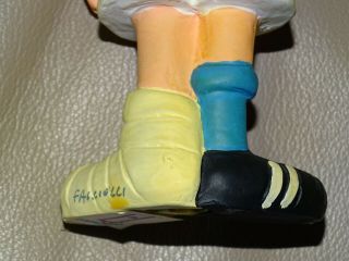 Vintage 1970s Italian Injured Soccer Player Ceramic Hand Painted Signed Figurine 3