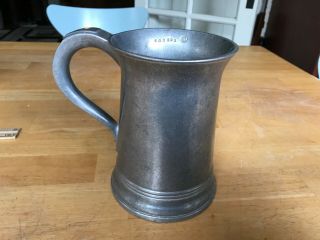 Vintage Pewter Beer Stein Mug Tankard Pub Style Very Heavy No Spill,  Keep Cold