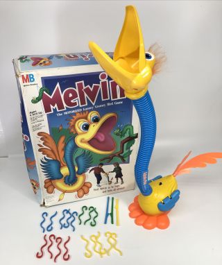 Vintage 1989 Melvin The Motorized Looney Gooney Bird Game Milton Bradley Read
