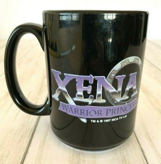 Xena Warrior Princess Coffee Mug Cup 1997 2 Sided Vintage