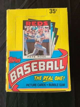 1986 Topps Baseball Wax Pack Box (36 Packs)