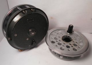 Vintage Shakespeare Beaulite England Fly Fishing Reel & Spare Spool Trout Salmon