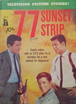 Vintage 77 Sunset Strip Comic1962 Television Picture Stories.  Australian Edition