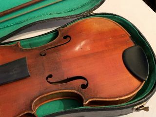 Antique 4/4 Violin w/case & bow only no label germany bow 3
