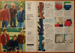 1976 Vintage PAPER PRINT AD 2 - pg comfort underwear men ' s plush terry robe briefs 2