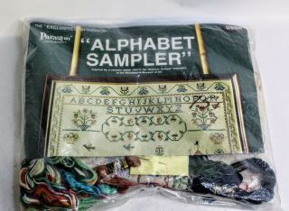 Vintage Paragon Alphabet Sampler 0556 Linen Cross Stitch Kit 16x21 " Started