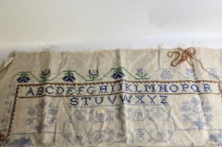 Vintage Paragon Alphabet Sampler 0556 Linen Cross Stitch Kit 16x21 