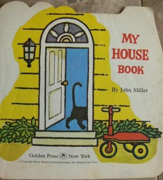 3 Vintage Golden Shape Books MY HOUSE BOOK,  THE TELEPHONE BOOK,  THE CLOCK BOOK 3