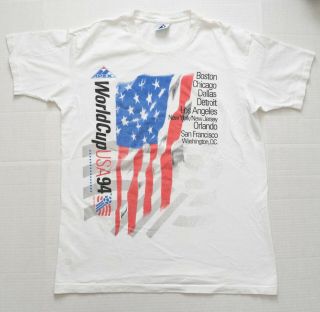 Vintage Shirt 1994 World Cup Soccer Usa Adult Size Large Apex One Single Stitch
