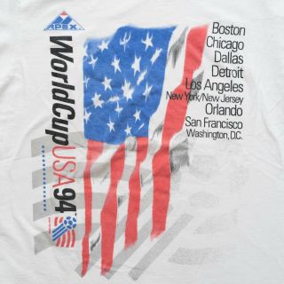 Vintage Shirt 1994 World Cup Soccer USA Adult Size Large Apex One Single Stitch 2