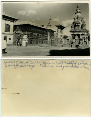 19) Nepal Tibet India,  Vintage Postcard,  Bhaktapur Durbar Square