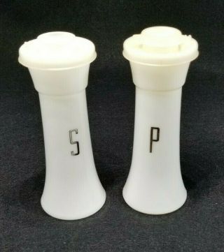 Tupperware Vintage Hourglass 6.  5 " Salt And Pepper Shakers White
