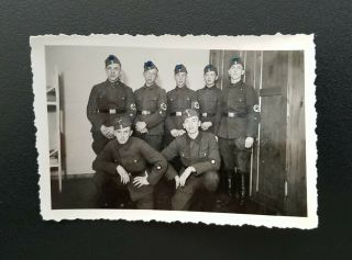 Ww2 Group Of German Military Soldiers Photo Vintage World War Ii