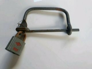 Vintage Military Bag Lock Handle Rare Collect Army Soldier World War Pack Kit