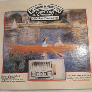Winsor & Newton Winton Oil Colour Paint Set Of (10).  7 Oz Tubes/never Opened Vtg