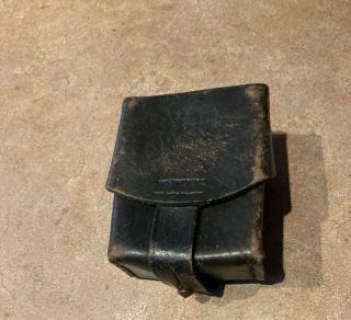 Antique Civil War Bullet Or Cap Pouch In Very