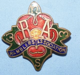 Vintage Ramblers Association Pin Badge 1930 