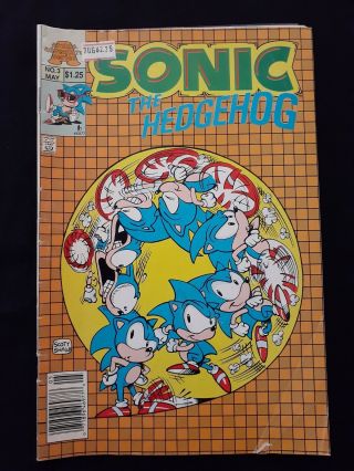 Vintage Sonic The Hedgehog Comic No3 May1993 Archie Comics.