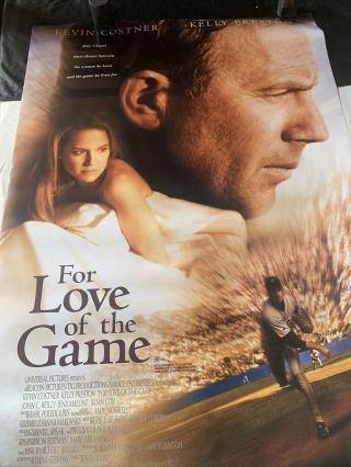 Vintage Movie Poster Cinema One Sheet For The Love Of The Game Baseball