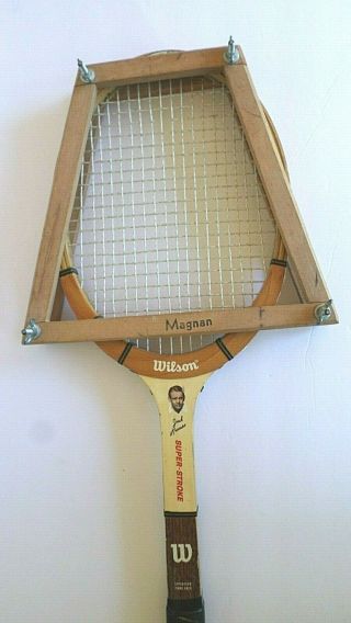 Vintage Wilson Jack Kramer - Stroke Wood Tennis Racket W/ Wood Bracket Vgc