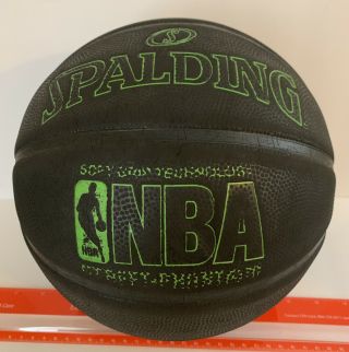 Spalding Nba Basketball Ball Rubber Street Phantom 29.  5” Official Black Vintage