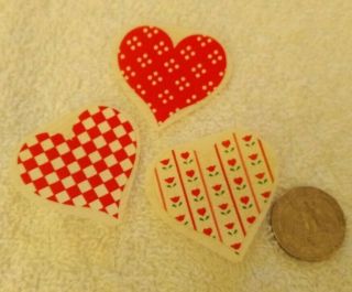 Trimmed - vintage 80s stickers by yard Mrs Grossman ' s hearts red Valentine ' s 2