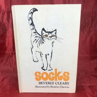 Vtg " Socks " Beverly Cleary Hc Book 0688200672 Weekly Reader Children 