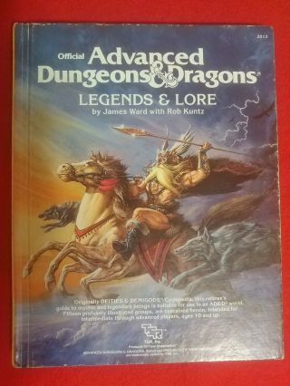 Dungeons & Dragons,  Ad&d - Legends & Lore (tsr 2103) - Vintage